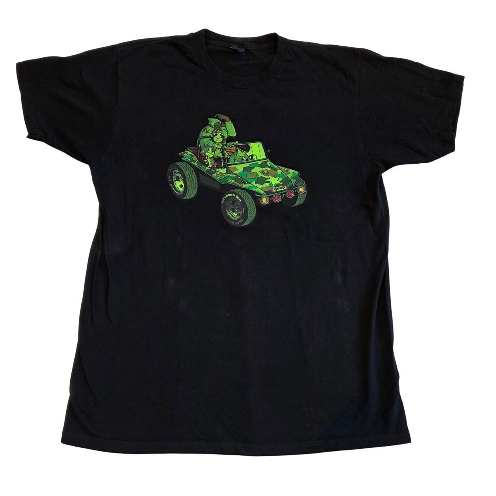 Gorillaz Geep Buggy Graphic Tee Large Black Red Logo Music Merch‎